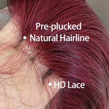 99j Burgundy Body Wave Lace Front Wigs Human Hair