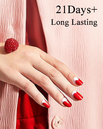 red gel nail polish