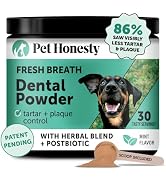 Pet Honesty Dog Breath Freshener Dental Powder for Teeth Cleaning Plaque Off, Dental Care for Dog...