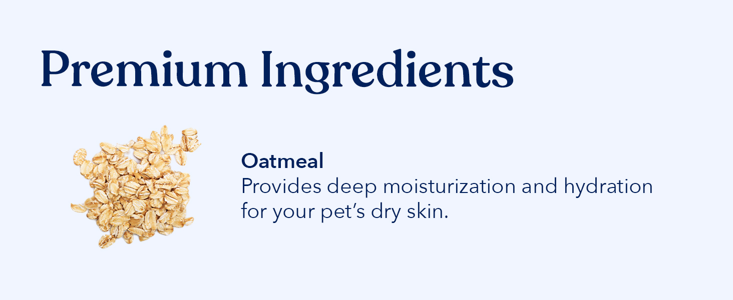 oatmeal provides deep moisturization hydration pet dry skin