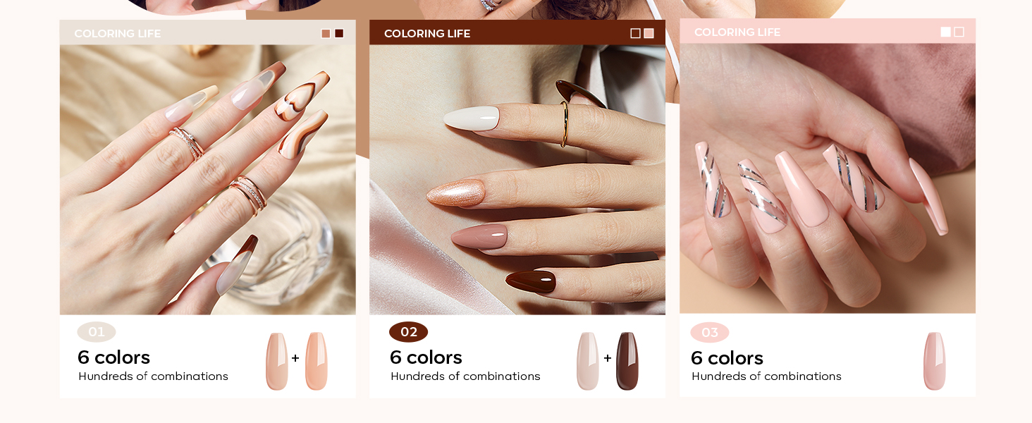 nude nail art set
