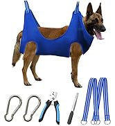 Kkiimatt 10 in 1 Pet Grooming Hammock Harness with Nail Clippers/Trimmer, Nail File, Comb,Dog Nai...