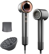 Tideway Hair Dryer, Blow Dryer with Diffuser High-Speed Plasma Ionic Low Noise for Fast Drying, T...