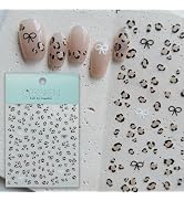 CESTSIREN Leopard Print Nail Stickers, Coquette Decals for Art Design, Self-Adhesive Accessories ...
