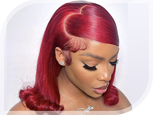 99j Burgundy Bob Wig Human Hair 13x4 Lace Front Wigs