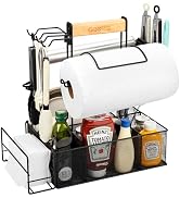 Geesta Grill Caddy, BBQ Caddy for Outdoor Grill, Picnic Camping Caddy with Paper Towel Holder & M...