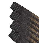 DOORES Invisi Edge Hair Extensions Real Human Hair Tape in, Natural Black to Light Blonde
