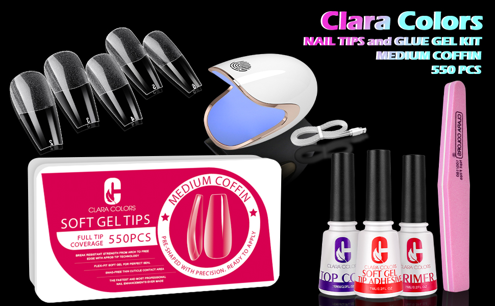 Nail Tips and Glue Gel Kit