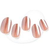 Dashing Diva Glaze Nail Strips - Chocolate Glaze | Works with Any LED Nail Lamp | Long Lasting, S...