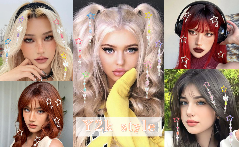 Star Hair Clips Y2k Hair Pins Metal Non Slip Barrettes for Women Cute Styling Head Pieces