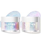 LANGMANNI Holographic Body Glitter Gel for Body, Face, Hair and Lip.Color Changing Glitter Gel Un...