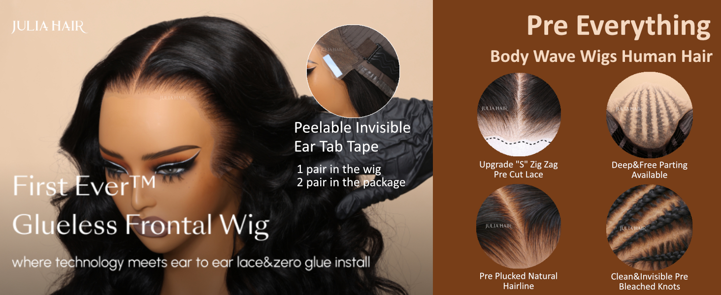 body wave human hair wigs pre everything glueless