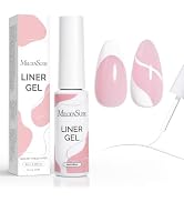 MelodySusie 8ML White Gel Liner Nail Art Polish,for Line and Patterns of Painting,French Nail Tip...