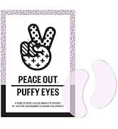 PEACE OUT Skincare Puffy Eyes, Biocellulose Under-Eye Mask, Minimize Puffiness & Tired Eyes with ...