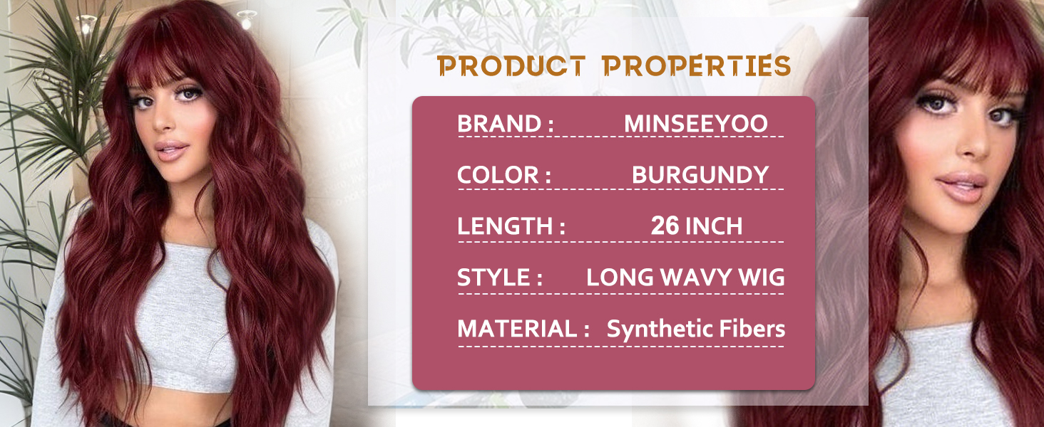 burgundy wig