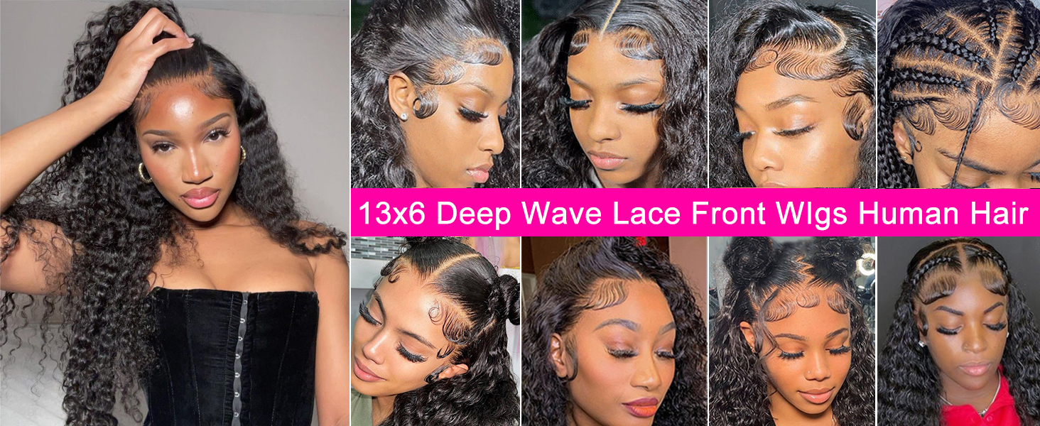 13x6 HD lace front wigs human hair Lace Frontal Wigs Human Hair curly wigs glueless wigs