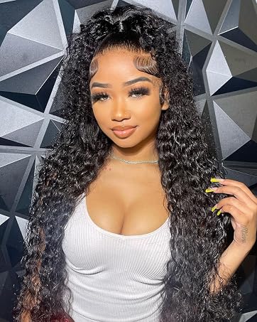 water wave lace front wigs human hair