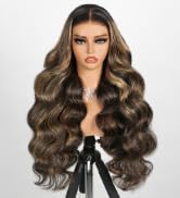 5x6 Ready to Go Glueless Wigs Human Hair 1B/27 Highlight Lace Front Wig 210% Density Pre Cut Wigs