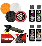 Chemical Guys BUF_503X TORQX Random Orbital Polisher, Pads, Polishes & Compounds Kit (Safe for Ca...