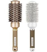 Kertiberif Round Brush for Blow Out, Round Hair Brush Set for Blow Drying, Nano Thermal Ceramic I...