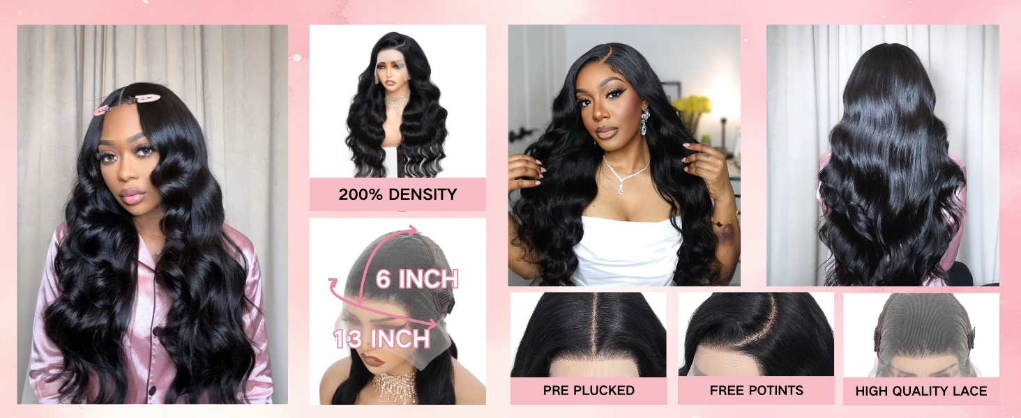 13x6 lace front wigs Human hair