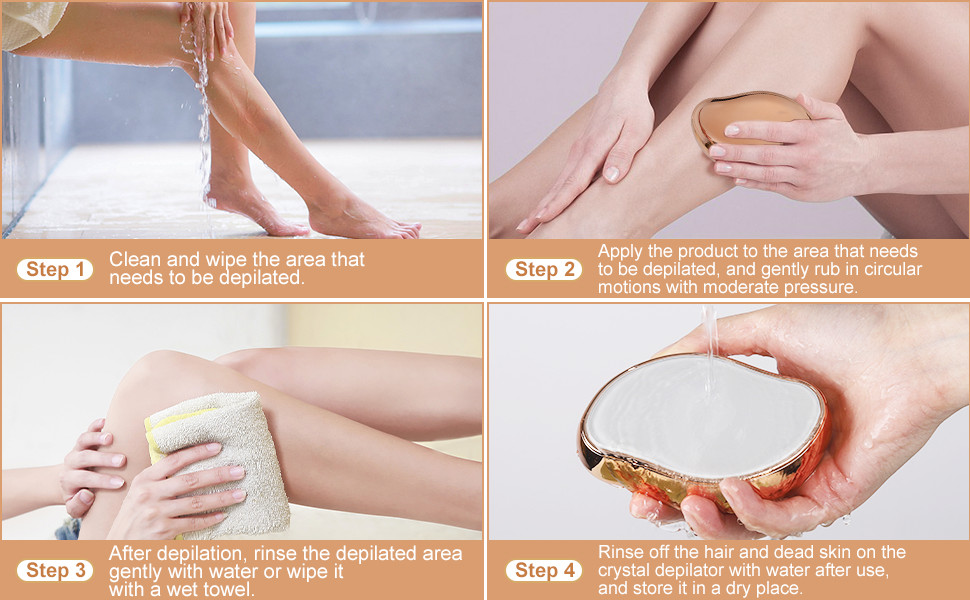 Crystal Hair Eraser for Women and Men, Reusable Crystal Hair Remover