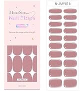MelodySusie Semi Cured Gel Nail Strips (Translucent Pink)- Works with Nail lamp, Salon-Quality, L...