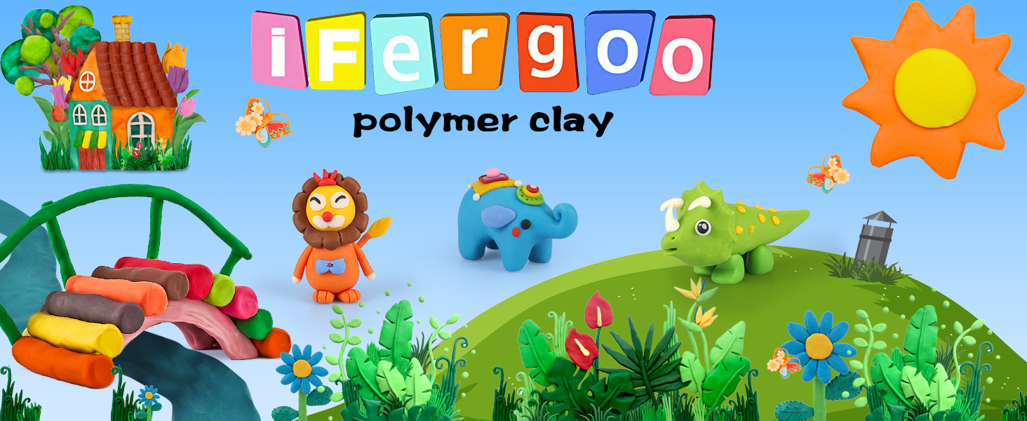 Polymer clay, modeling clay, clay for kids.