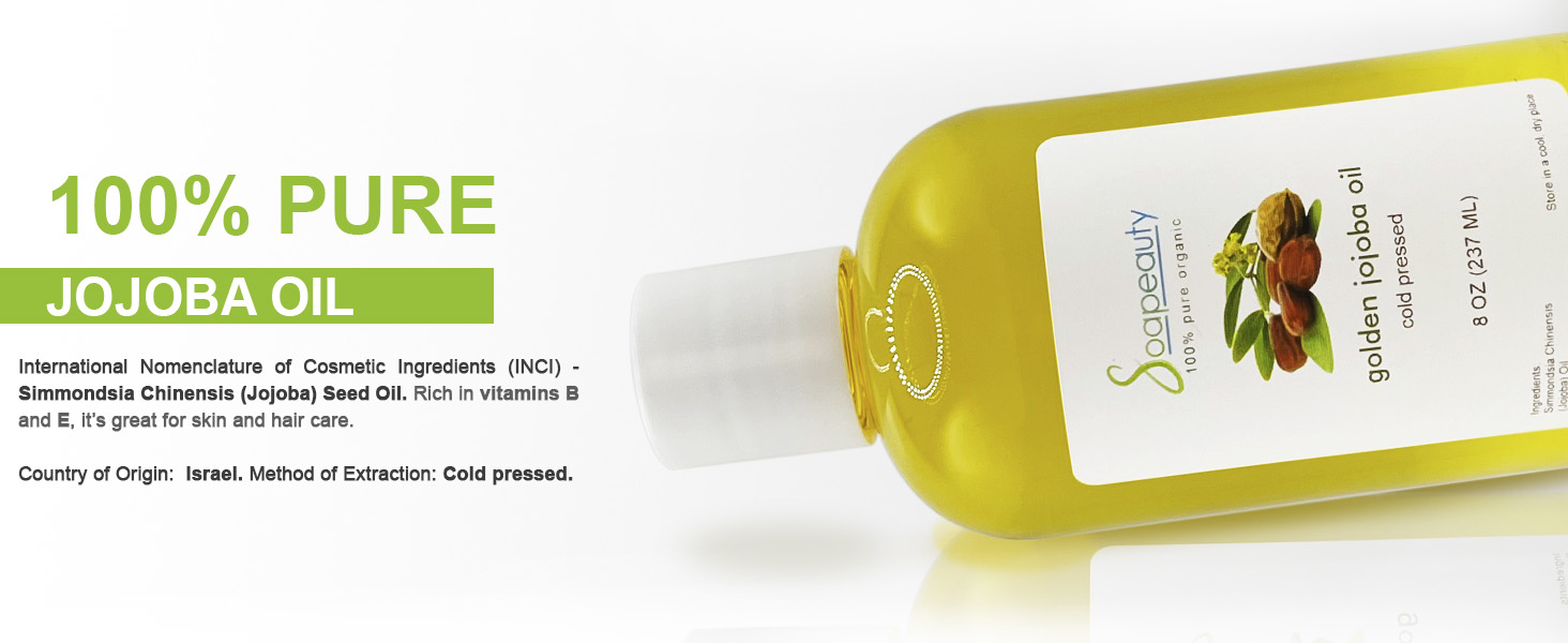 jojoba oil golden natural organic pure moisturizer