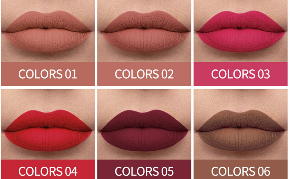 Matte Liquid Lipstick 6PCS Nude