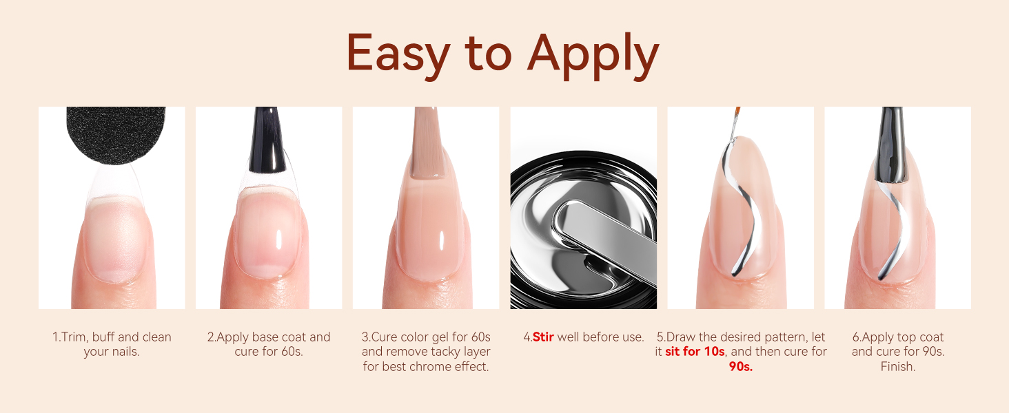metallic chrome nail polish