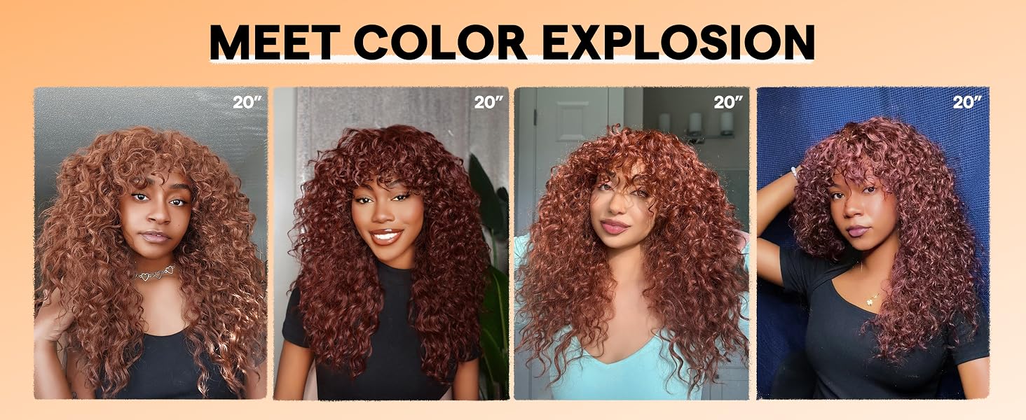 Human Hair Wigs with Bangs