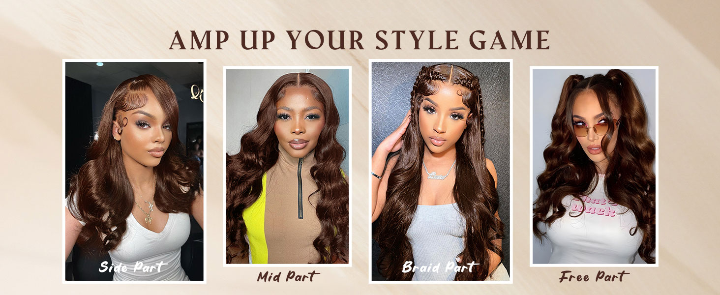 Brown Body Wave Human Hair Wig