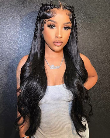 body wave wig human hair U part wig 