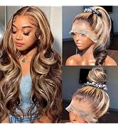 Brofiri 360 Lace Front Wigs Human Hair Drawstring Body Wave Lace Front Wigs Human Hair Pre Plucke...