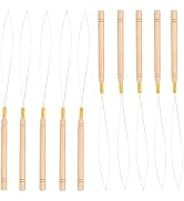 Vlasy 10PCS Hair Extension Loop Needle Threader Pulling Hook Tools Micro Loop Nano Beads Device H...