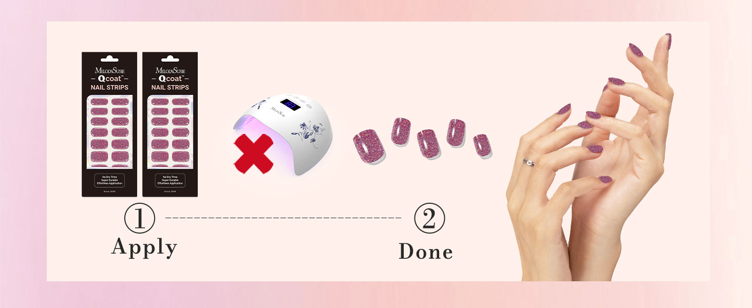 Qcoat gel nail strips