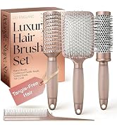 Luxury Hair Brush Gift Set for Women & Girls - Lily England 4-Piece Professional Styling Collecti...