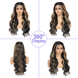 Highlight Ombre Balayage Lace Front Wigs Human Hair