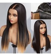 Glueless Wigs Human Hair Pre Plucked Pre Cut 24 Inch Magic Human Hair Wig that Can Change Colors ...