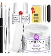 Saviland Builder Nail Gel Kit - All-In-One Hard Gel for Nail Extension with 60g Clear Builder Nai...