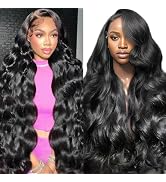 JTMMP 26 Inch 13x6 Lace Front Wigs Human Hair 200% Density Body Wave Lace Front Wigs Human Hair H...