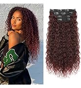 Clip in Hair Extensions, FLUFYMOOZ 4PC 100％ Pure Protein Silk Hair Extensions Long Soft Natural H...