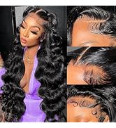 32inch 13x6 Lace Front Wigs Human Hair 220 Density Body Wave HD Lace Front Wigs Human Hair Pre Pl...