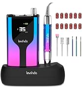 Lavinda Professional Rechargeable Nail Drill Machine, Cordless 35,000RPM Skyspace Brushless Nail ...