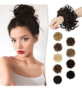 RUWISS Messy Bun Hair Piece Human Hair Messy Rose Bun Hair Buns Hair Piece for Women Real Hair Sc...