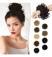RUWISS Messy Bun Hair Piece Human Hair Messy Rose Bun Hair Buns Hair Piece for Women Real Hair Sc...
