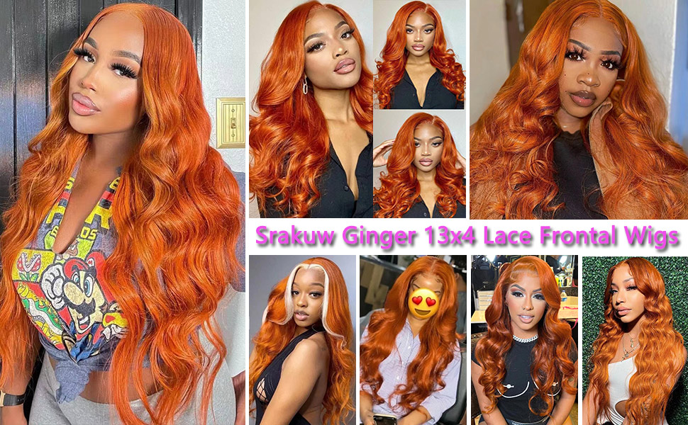 ginger lace front wigs human hair