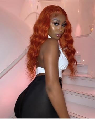 ginger orange lace front wigs human hair