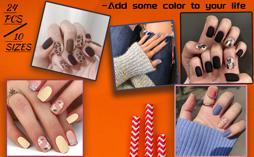 press on nails short